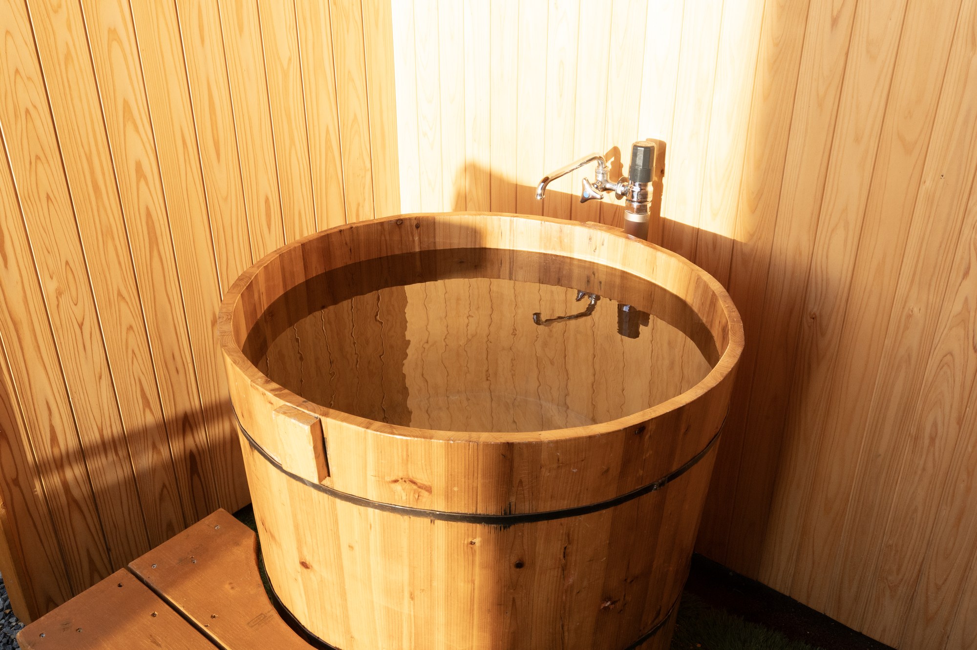 Inside the sauna